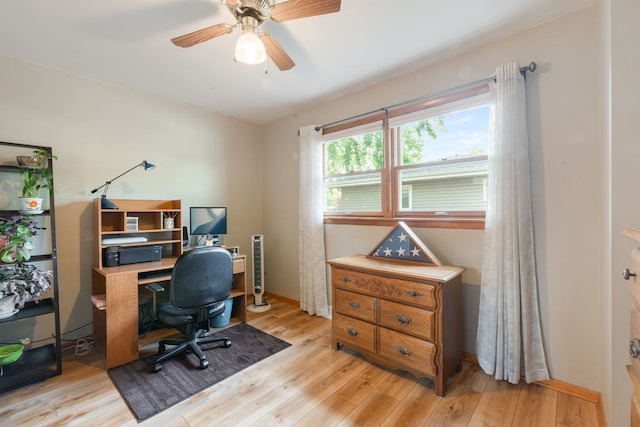 14437 Kostner Ave, Midlothian, IL 60445 - office space with light wood-style floors and a ceiling fan