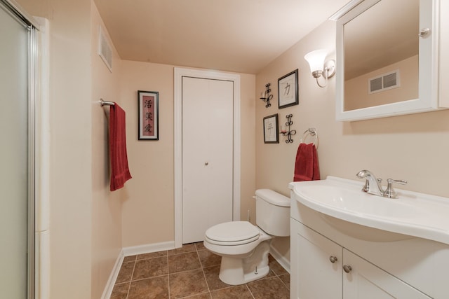 14437 Kostner Ave, Midlothian, IL 60445 - bathroom featuring vanity, tile patterned flooring, and an enclosed shower