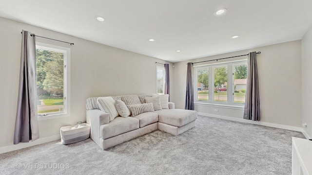 3425 Woodlawn Ave, Gurnee, IL 60031 - living area featuring carpet flooring and recessed lighting