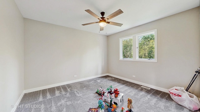 3425 Woodlawn Ave, Gurnee, IL 60031 - carpeted empty room featuring ceiling fan and baseboards