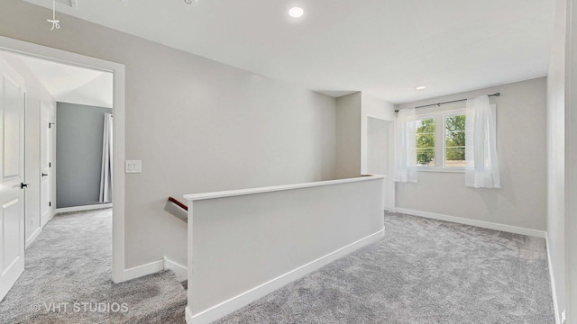 3425 Woodlawn Ave, Gurnee, IL 60031 - corridor featuring an upstairs landing, carpet, and recessed lighting