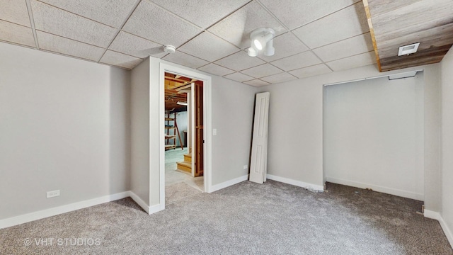 3425 Woodlawn Ave, Gurnee, IL 60031 - finished below grade area with carpet and a drop ceiling