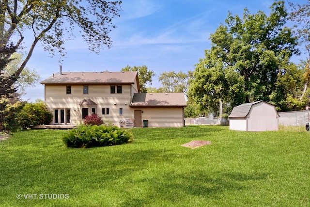 3425 Woodlawn Ave, Gurnee, IL 60031 - rear view of property featuring a storage shed and a yard