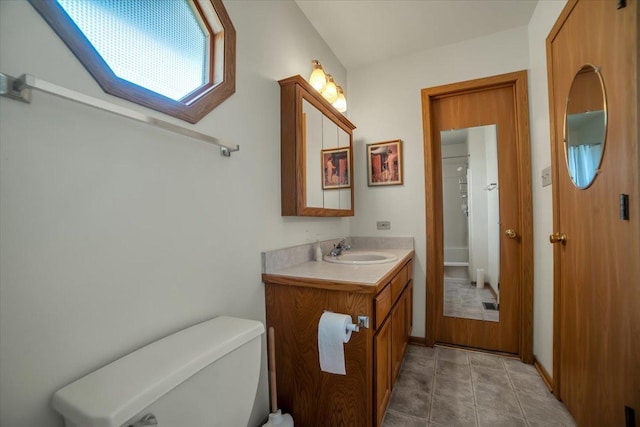 1801 Great Falls Dr, Plainfield, IL 60586 - bathroom with vanity and tile patterned flooring