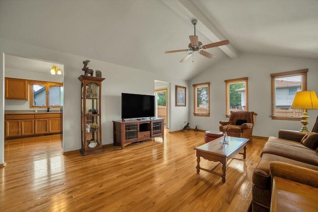 1801 Great Falls Dr, Plainfield, IL 60586 - living room featuring a ceiling fan and light wood-style floors