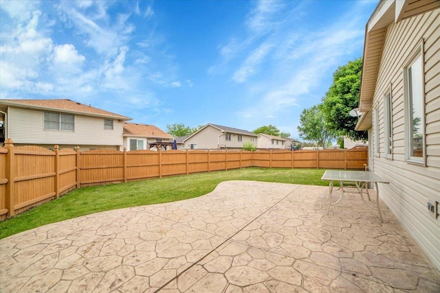 1801 Great Falls Dr, Plainfield, IL 60586 - fenced backyard featuring a patio