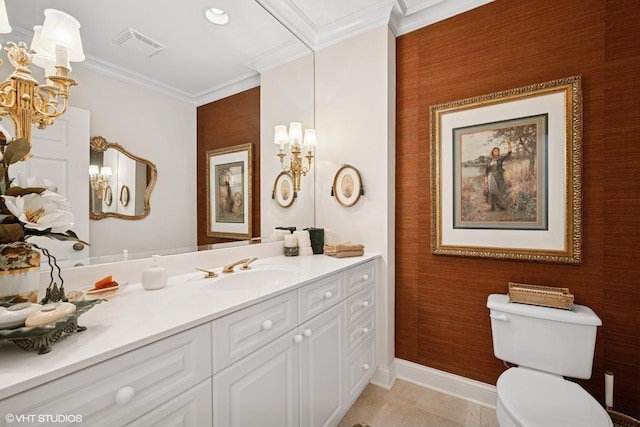 820 Weidner Rd Unit 409, Buffalo Grove, IL 60089 - bathroom with crown molding and vanity