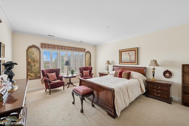 820 Weidner Rd Unit 409, Buffalo Grove, IL 60089 - bedroom featuring light colored carpet and ornamental molding