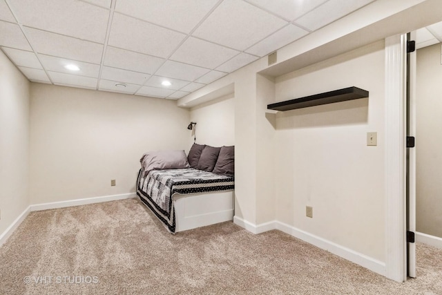 49W695 Hinckley Rd, Big Rock, IL 60511 - carpeted bedroom with recessed lighting and a drop ceiling