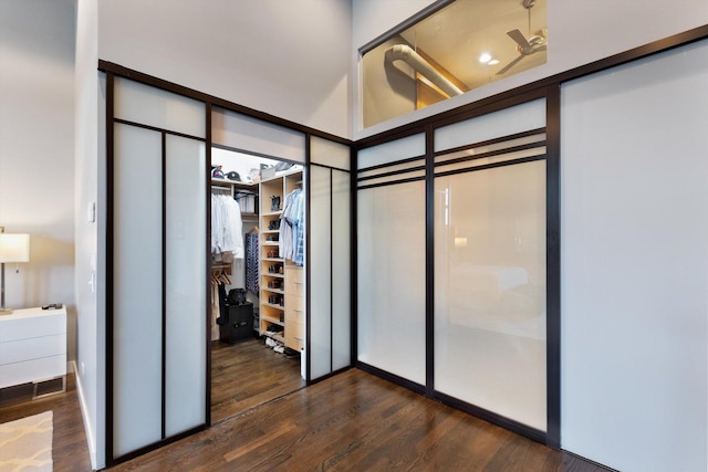 2411 W Walton St Unit 2B, Chicago, IL 60622 - spacious closet featuring dark wood-style floors