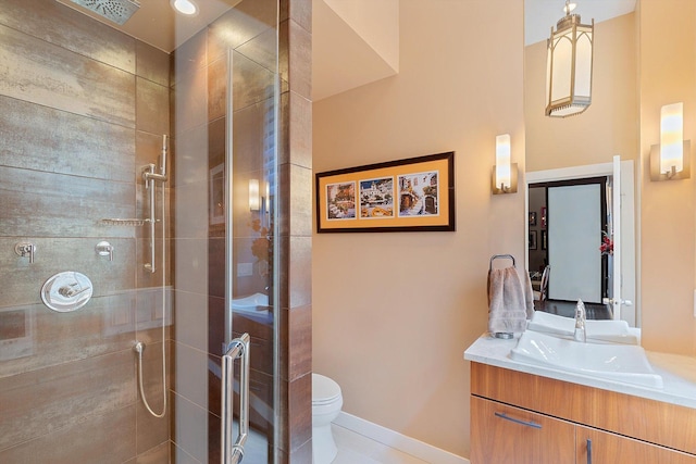 2411 W Walton St Unit 2B, Chicago, IL 60622 - full bathroom with vanity and a stall shower