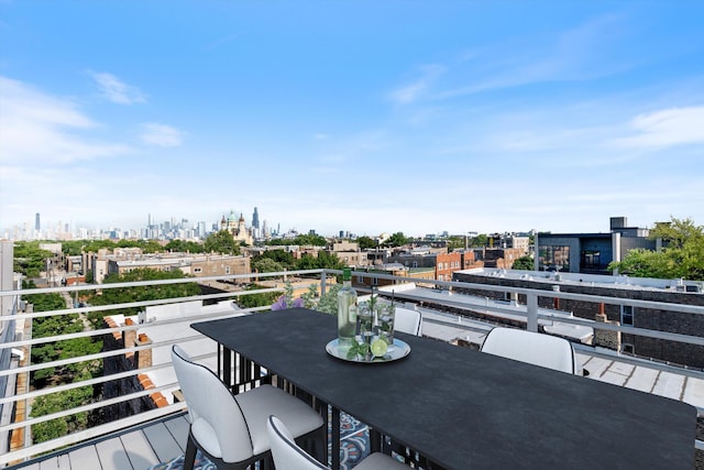 2411 W Walton St Unit 2B, Chicago, IL 60622 - balcony featuring a view of skyline