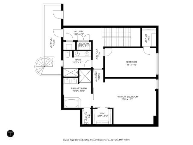 2411 W Walton St Unit 2B, Chicago, IL 60622 - view of floor plan / room layout