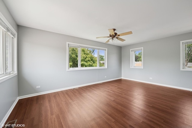 1419 W Miner St, Arlington Heights, IL 60005 - unfurnished room featuring wood finished floors and a ceiling fan