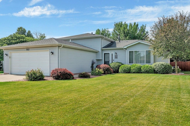 512 Creekside Cir, Minooka, IL 60447 - tri-level home featuring an attached garage, driveway, and a shingled roof