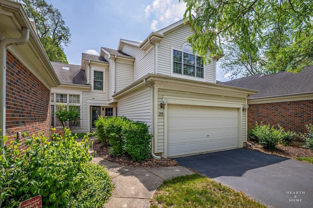 314 Spring Creek Cir, Schaumburg, IL 60173 - view of front facade with an attached garage, driveway, and roof with shingles