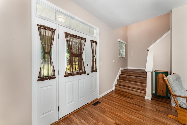 4115 Dalewood Dr, Plainfield, IL 60586 - foyer with stairs and wood finished floors