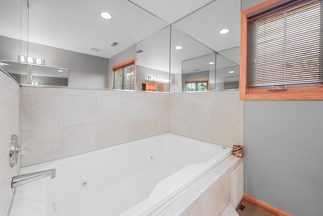 8033 Nielsen Dr, Tinley Park, IL 60477 - full bathroom featuring a whirlpool tub and recessed lighting