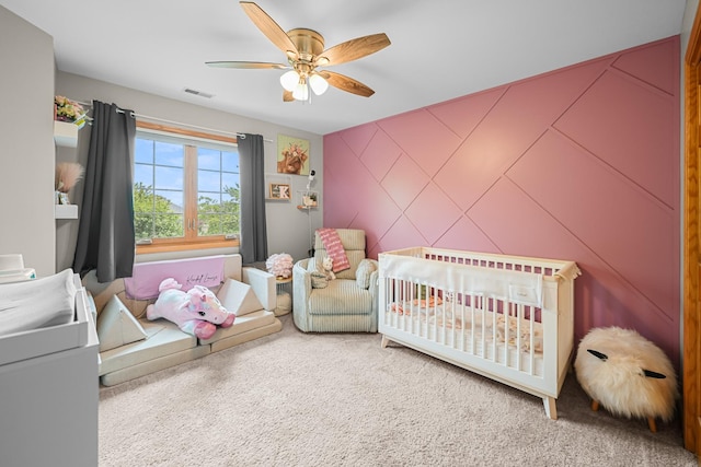 8033 Nielsen Dr, Tinley Park, IL 60477 - carpeted bedroom featuring ceiling fan