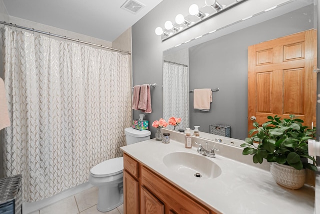 8033 Nielsen Dr, Tinley Park, IL 60477 - bathroom featuring vanity, tile patterned floors, and curtained shower