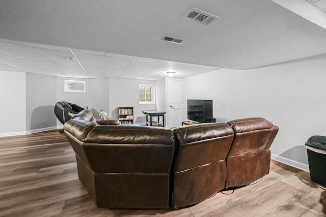 8033 Nielsen Dr, Tinley Park, IL 60477 - living room featuring wood finished floors, healthy amount of natural light, and a paneled ceiling
