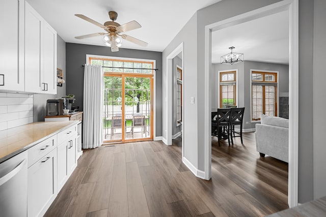 8033 Nielsen Dr, Tinley Park, IL 60477 - kitchen with dishwasher, dark wood-style flooring, and healthy amount of natural light