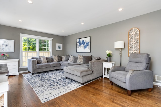 923 Christa Ct, Elk Grove Village, IL 60007 - living room with wood finished floors and recessed lighting