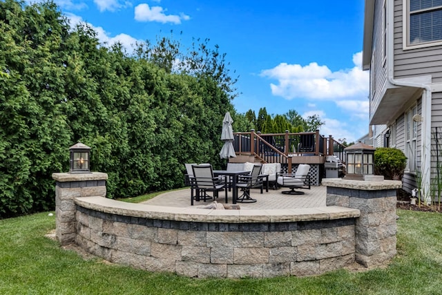 923 Christa Ct, Elk Grove Village, IL 60007 - view of patio / terrace featuring a wooden deck and area for grilling