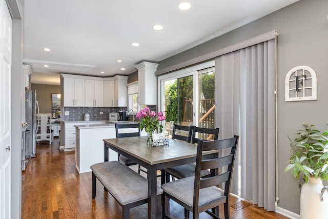 923 Christa Ct, Elk Grove Village, IL 60007 - dining room with wood finished floors and recessed lighting