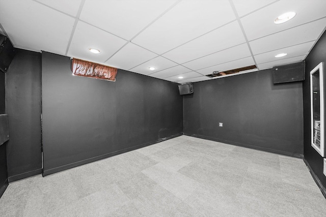9111 Memory Trl, Wonder Lake, IL 60097 - finished basement with recessed lighting, carpet flooring, and a drop ceiling