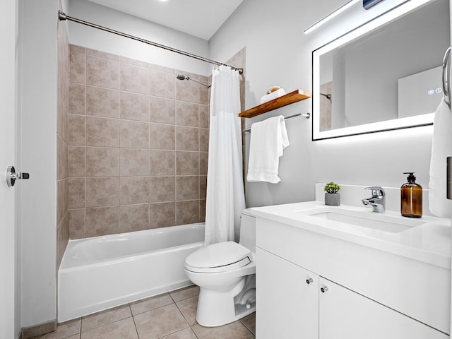 653 N Kingsbury St Unit 1707, Chicago, IL 60654 - full bath with tile patterned flooring, vanity, and shower / bath combo