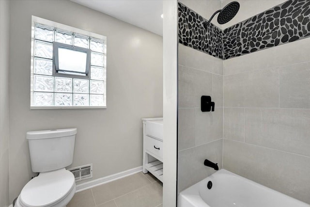 3935 W Jarvis Ave, Lincolnwood, IL 60712 - full bathroom with tile patterned floors, shower / bath combination, and vanity