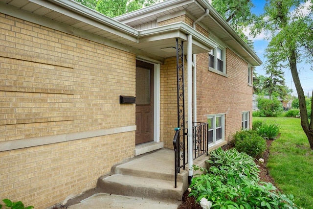 3935 W Jarvis Ave, Lincolnwood, IL 60712 - property entrance with brick siding