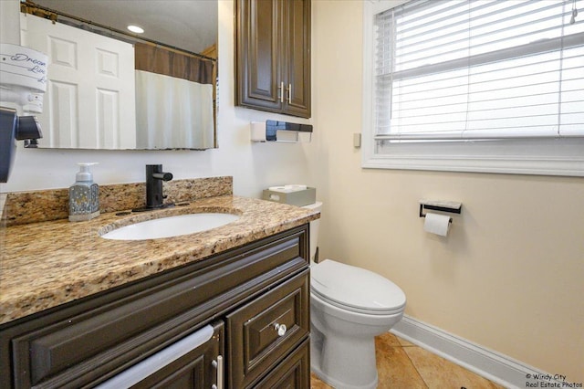 8246 N Applewood Ct, Hanover Park, IL 60133 - bathroom featuring vanity, tile patterned flooring, and a shower with shower curtain