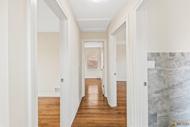 8207 S Laflin St, Chicago, IL 60620 - hall featuring wood finished floors and attic access