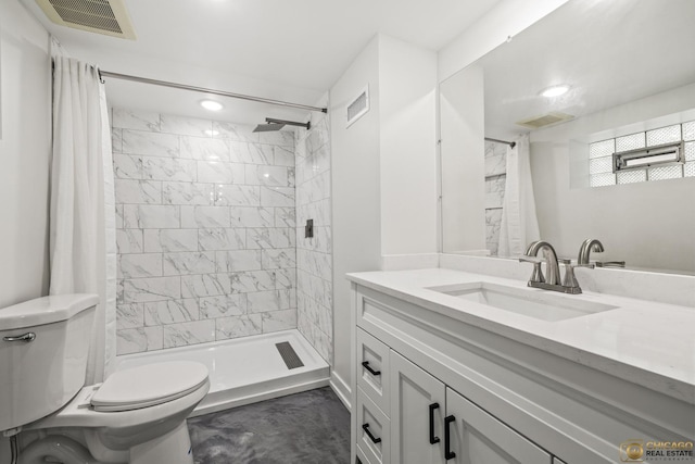 8207 S Laflin St, Chicago, IL 60620 - full bath featuring vanity, a tile shower, and recessed lighting