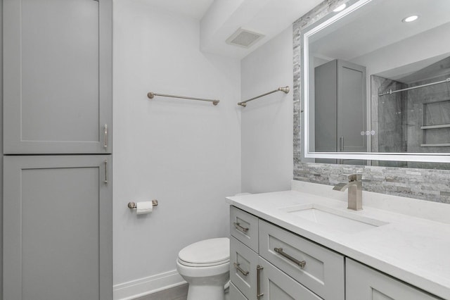 4210 N Natchez Ave Unit 208, Chicago, IL 60634 - full bath with vanity, a tile shower, and recessed lighting