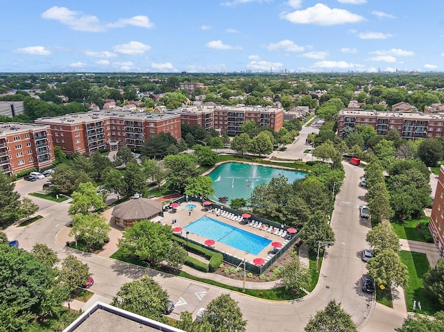 4210 N Natchez Ave Unit 208, Chicago, IL 60634 - bird's eye view of a pool area