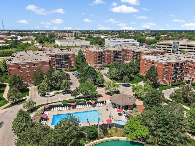 4210 N Natchez Ave Unit 208, Chicago, IL 60634 - aerial view of a pool area