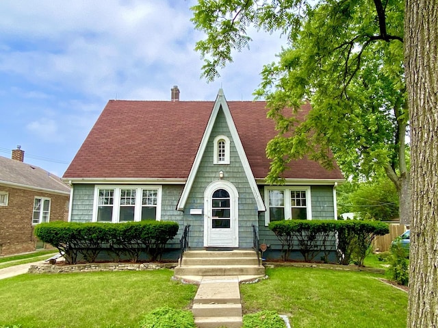 3332 Halsted St, Steger, IL 60475 - view of front of home with a front lawn and roof with shingles