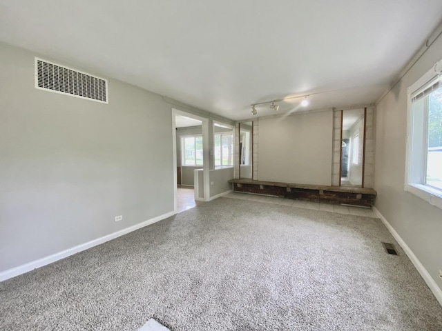 456 Tomahawk St, Park Forest, IL 60466 - empty room featuring carpet and rail lighting
