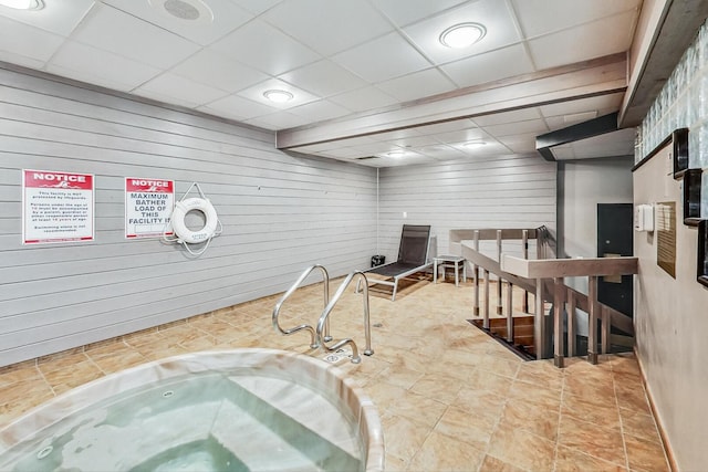 10 E Ontario St Unit 4808, Chicago, IL 60611 - miscellaneous room featuring a drop ceiling and wood walls