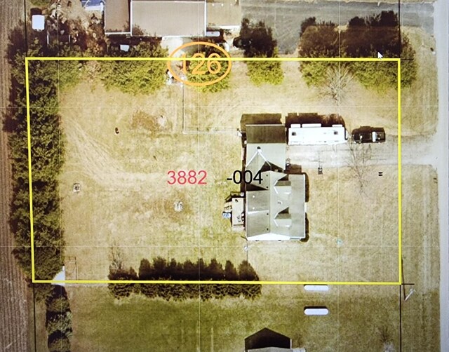 3883 E 2050th Rd, Serena, IL 60549 - aerial view of property's location featuring property parcel outlined