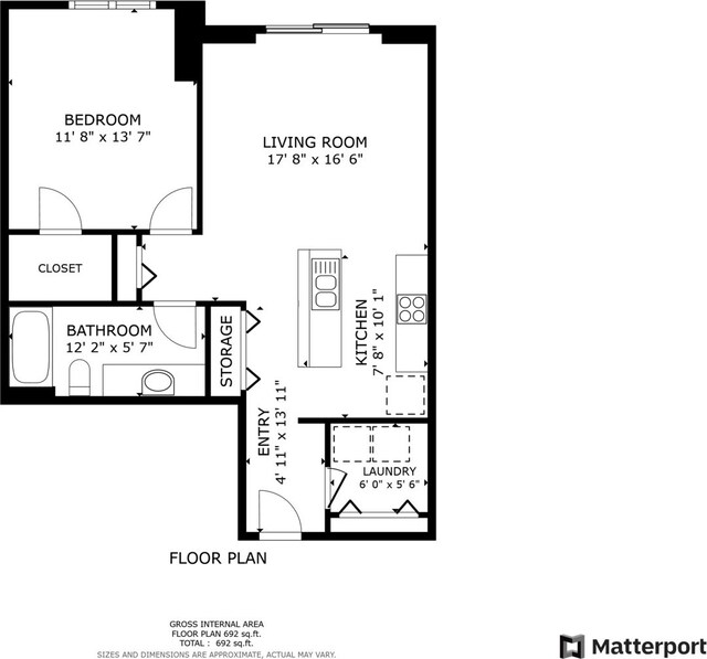 1640 Maple Ave Unit 503, Evanston, IL 60201 - view of floor plan / room layout