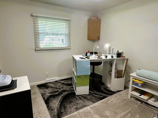 1517 Juniper Ln, Machesney Park, IL 61115 - laundry area featuring dark carpet and baseboards