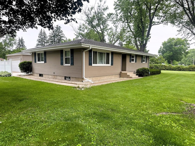 1517 Juniper Ln, Machesney Park, IL 61115 - ranch-style home with a front lawn