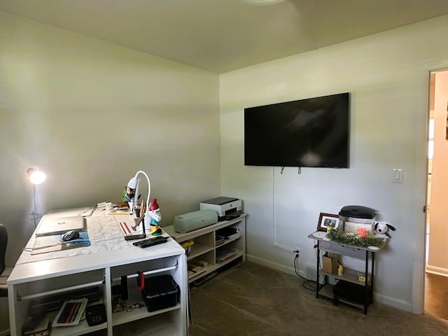 1517 Juniper Ln, Machesney Park, IL 61115 - office with dark colored carpet and baseboards