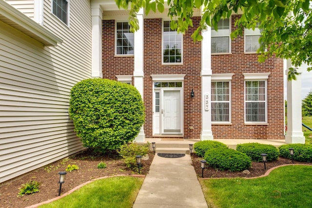 337A Veronica Cir, Bartlett, IL 60103 - property entrance with brick siding
