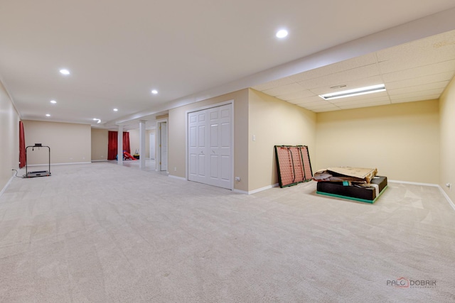 337A Veronica Cir, Bartlett, IL 60103 - finished basement with carpet floors and recessed lighting