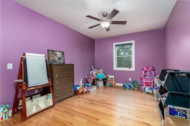 1661 Locust Rd, Morris, IL 60450 - game room with wood finished floors and ceiling fan